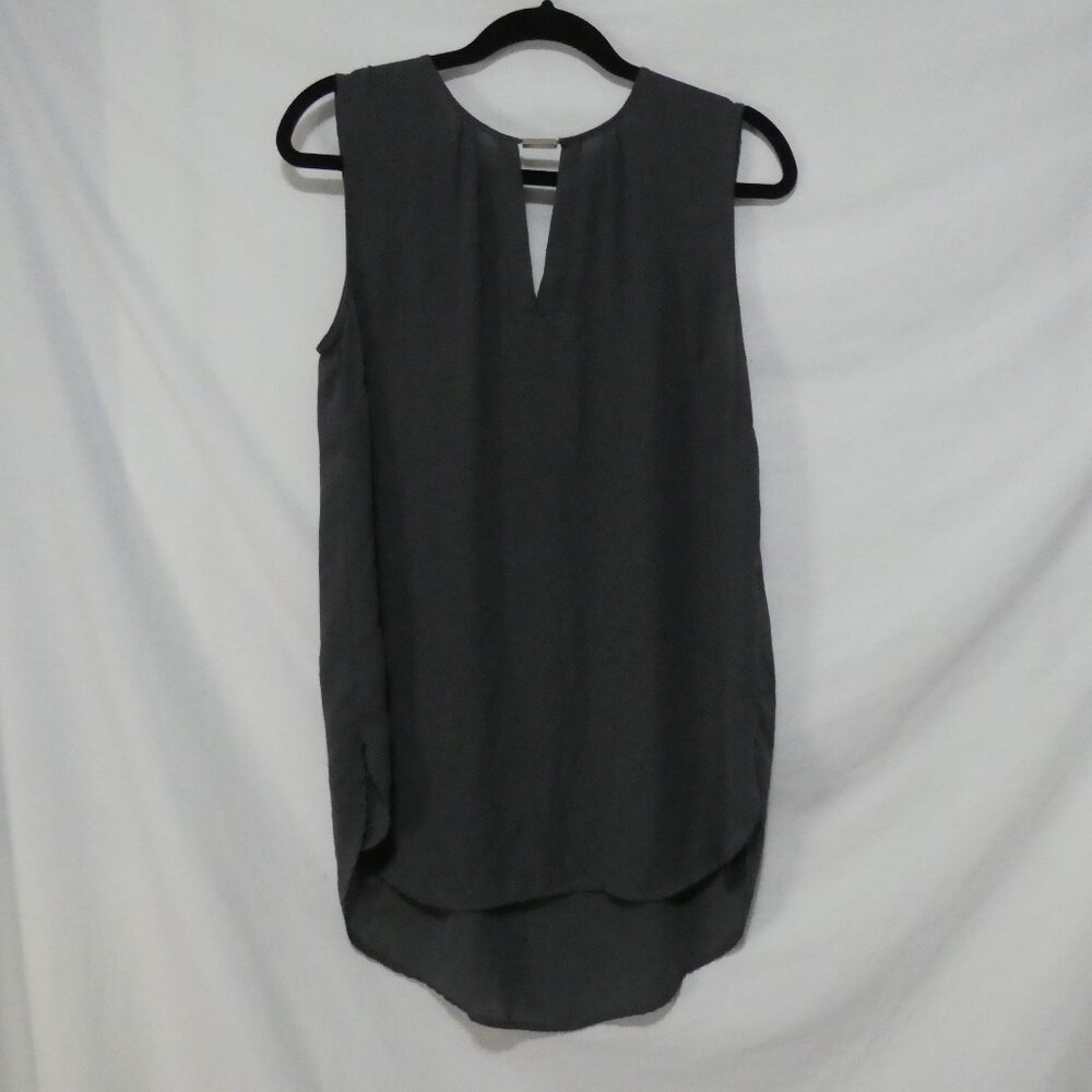 H&M | size 10 | Sleeveless Dark Grey Blouse *Missing Back Button*